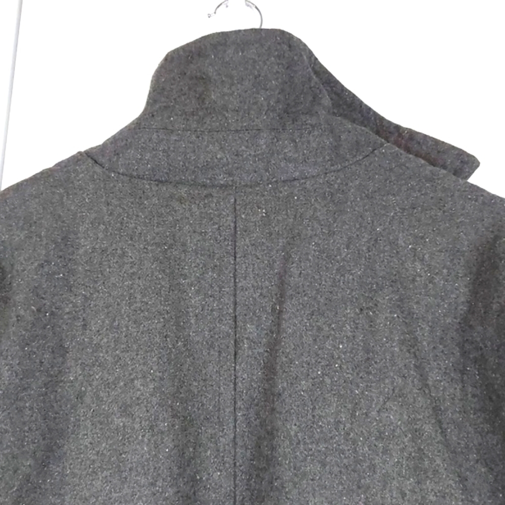 Steve & Barry's Wooly Mammoth Dark Gray Wool Dress Coat Preppy Neutral Sz.L - Picture 12 of 13